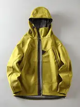 春用 アウトドア 防風 防水加工 男性用 フード付き ソフトシェルジャケット