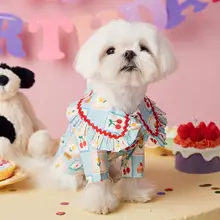 ペットウェア 犬服 花柄 シャツ 小型犬 中型犬 猫用 おしゃれ 春夏