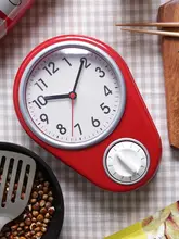 壁掛け時計 ミニ 穴あけ不要 北欧風 静音 キッチン リビング タイマー 目覚まし おしゃれ