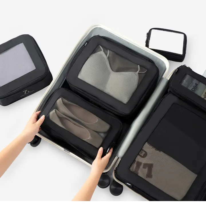 ポケットサイズ トラベル収納セット【洗面用具・化粧品・服・靴用分類・スーツケース圧縮袋】