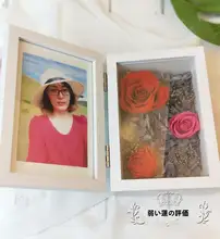 大きなサイズのDIYフォトフレーム【立体デザイン・二面ガラス・長方形・6インチ・8インチ対応】