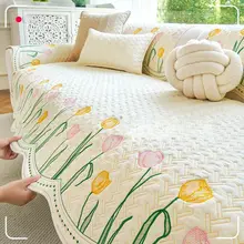 使いやすい！防滑仕様の水洗い可能なソファクッション【四季通用・一体型デザイン】