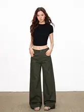 中低腰ストレートパンツ【軽量・カジュアル・万能】