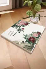 牡丹花柄の楠木製椅子用クッション【太師椅子・圈椅子用・洗面器対応】