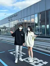 デザイン性のあるカップルフード付きスウェットシャツ【秋冬用・裏  起毛・トレンド感満載・個性的】（セットアップ対応）