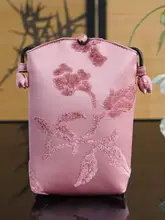 新中式デザインの真絲スマホショルダーバッグ【軽量・多機能】