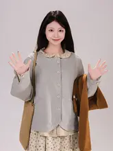 女性用 ウール混合クルーネックキルティングコート【冬用・軽量・暖かさ抜群】