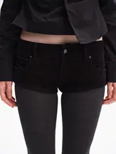 冬季用 超短低腰コーデュロイ三角ショートパンツ