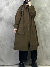 レディース 中長丈トレンチコート【春秋用・ゆったりサイズ・カジュアル・高級感】