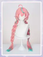 コスプレ用 瓦蕾莎 ウィッグ【ツインテール・ふんわり編み込み・グラデーションカラー】