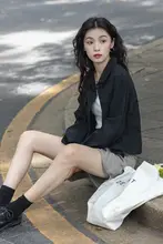黒のワークシャツジャケット【春秋用・ショート丈・女性用・通勤に最適】