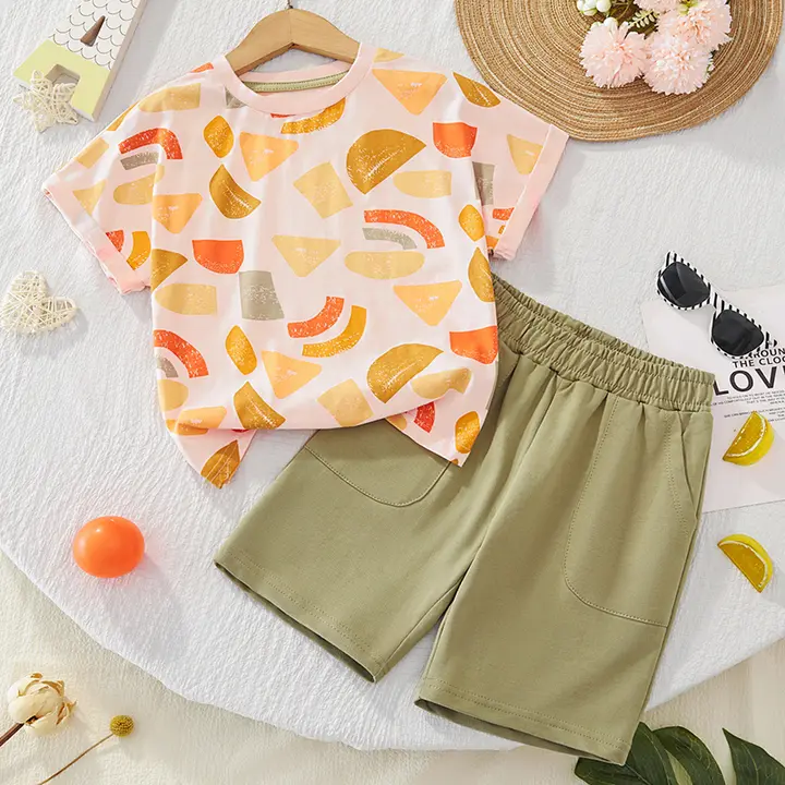 セットアップ キッズ ボーイズ 半袖Tシャツ ショートパンツ クルーネック 夏 おしゃれ 「malwee」