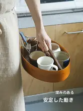 スプルースウッド製手提げ収納ボックス【ヴィンテージデザイン・デスクトップ用・仕分け可能】
