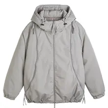機能性ワークジャケット【アウトドア用・フード付き・ゆったりシルエット】