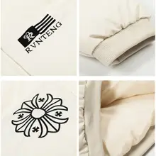 刺繍入りファー付きパーカーコート【レディース・ゆったりデザイン・保温・秋冬用】