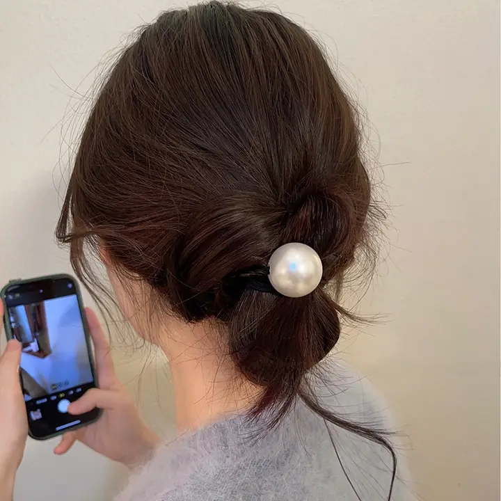 ヘアゴム レディース パール ヴィンテージ ヘアアクセサリー インスタ映え お団子ヘア