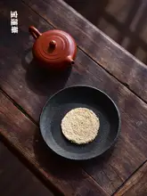 手作り玄武岩 茶器台【石製・湿気対策・茶盤】