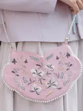 古風な刺繍小物入れ【斜め掛けショルダーバッグ・モバイル対応】
