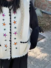 カーディガン フック花 ニットベスト レディース 春 シンプル 可愛い 小柄 外套