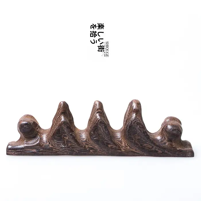 茶道用 鳥の羽木製毛筆置き【シンプルデザイン・高級感あり】