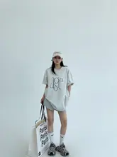 Tシャツ レディース 半袖 レタープリント シンプル シック ヴィンテージ ルーズ 抜け感 きれいめ 夏