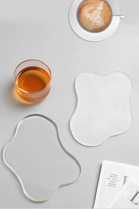 ティーカップマット 使用シーン: コーヒー 材料: PVC 透明 創造的