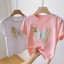 綿100% 子供用Tシャツ【女児・リボン付き・半袖・夏用】（セットアップ対応）