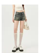 ヴィンテージ風 デニムショートパンツ【毛先カット・Aライン・フィット感】