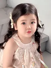 バレリーナ風リボンヘアクリップ【女の子用・シンプルデザイン・サイドクリップ】