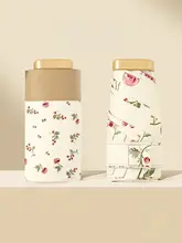 レトロチェリー折りたたみ日傘【晴雨兼用・六つ折り】