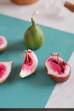 無花果とアプリコットのアロマキャンドルシリコン型【DIYフルーツケーキ飾り用・食品用】