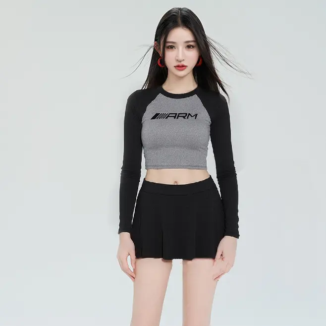セパレートデザインの女性用水着【スタイルアップ・ストレッチ・シンプルで上品】（セットアップ対応）