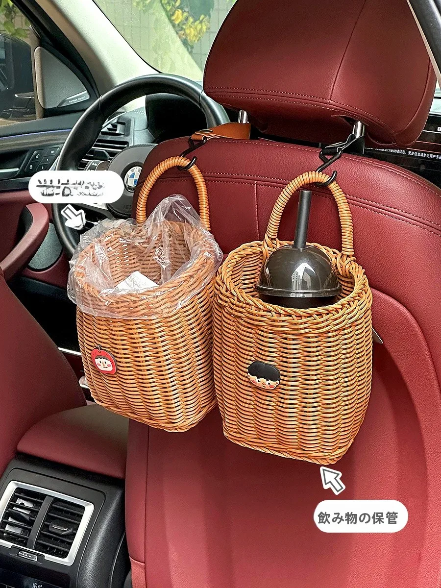 100均カー用品としての車載ヴィンテージ風ハンギングストレージバスケットの実用性と比較