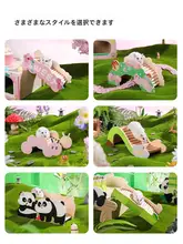 ハムスター おもちゃ 隠れ家 はしご付き ステップ アーチ プラットフォーム ゴールデンハムスター ケージ レイアウト ハウス