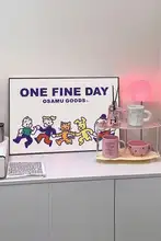 モダンな原田治スタイルのダイニング装飾画【かわいいアニメ・テーブル用・リビングや玄関に最適】