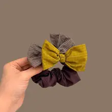 春季おすすめ！ダブルリボンヘアゴム【シンプルでおしゃれ】（セットアップ対応）