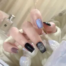華やかな花火デザインのネイルステッカー【立体感のあるレインボーエンボス】
