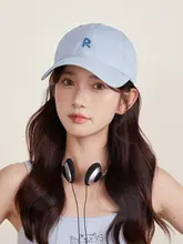 幅広ツバの小顔効果！韓国風レディースキャップ【シンプル・紫外線対策・薄手】