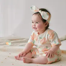 ヘアバンド キッズ ガールズ コットンガーゼ 蝶結び キュート 夏