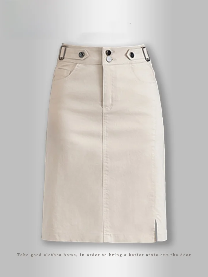 エグミ ホワイト デニム スカート