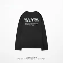 ヴィンテージ風ストリートカジュアル長袖Tシャツ【オーバーサイズ・男女兼用・ハラジュクスタイル】（セットアップ対応）