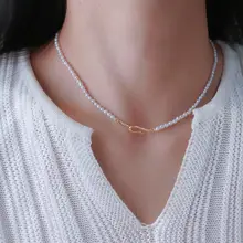 S925純銀製 フック付きパールネックレス・ブレスレット金具【インスタ風・シングルパールデザイン】