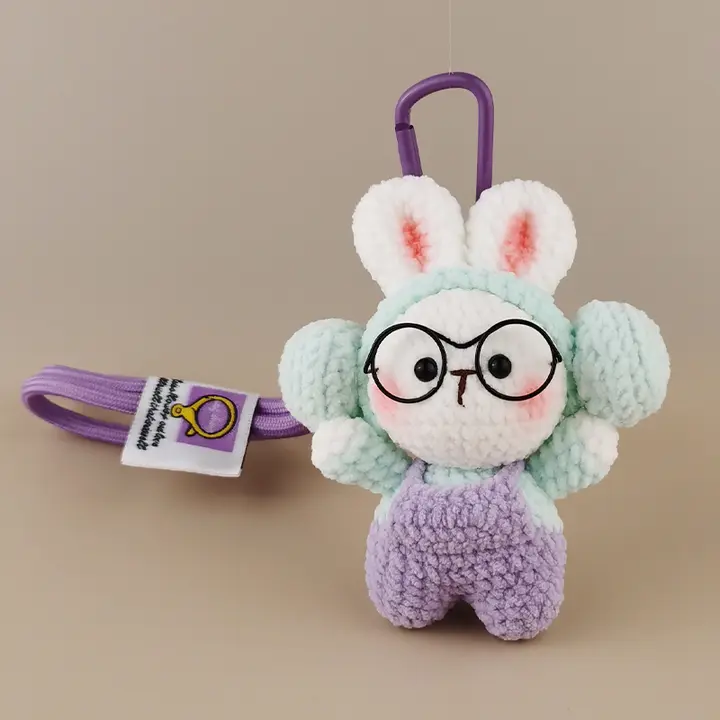 バッグチャーム キーホルダー うさぎ イヤホン かわいい 上品 おしゃれ ギフト 「thenabout」