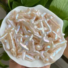 十字架デザインの天然淡水バロックパール【不規則な裸珠・手作りDIY用アクセサリー】