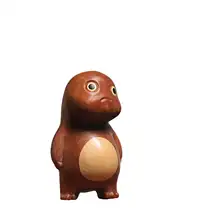 かわいいデザインの木製ドラゴン置物【ユニークなデスクトップ装飾・贈り物に最適】