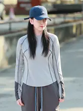 春夏向け薄手のスポーツロングスリーブTシャツ【通気性・メッシュデザイン・ランニング対応】