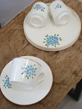 手作りの小容量コーヒーカップとソーサー【景徳鎮陶器・ティーセット・精巧なトレイ】（セットアップ対応）