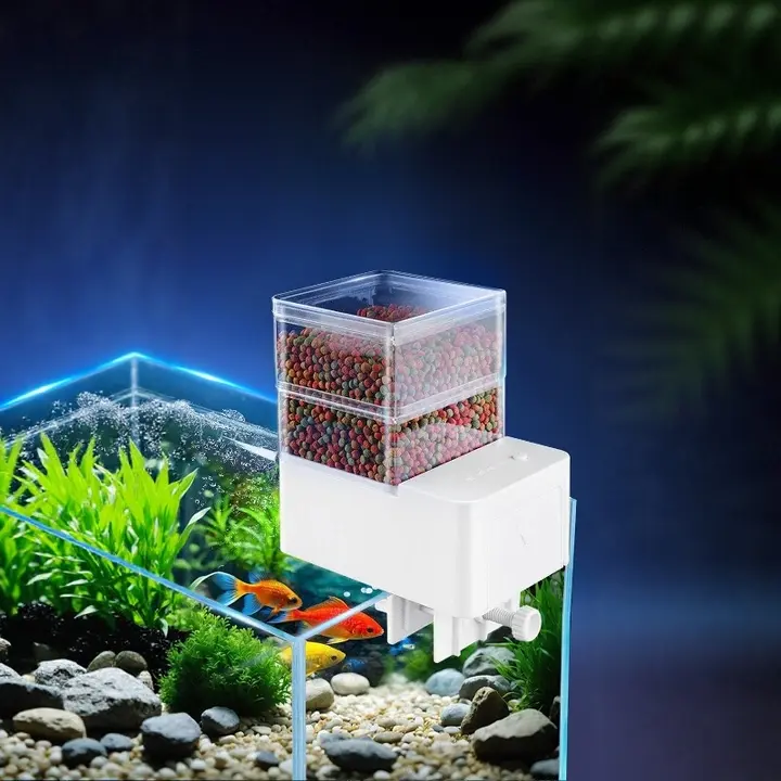 水槽用自動餌やり機【大容量・スマートタイマー付き・魚と亀用】