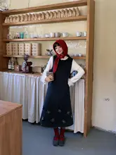刺繍花柄のノースリーブニットワンピース【中長丈・シンプルデザイン】