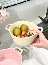 かわいいデザインの陶器製両耳スープボウル【ラーメン・フルーツ・麻辣烫・ヨーグルト用】
